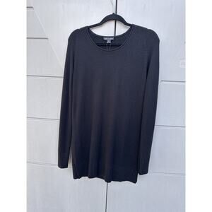 State Cashmere Black Dress 100% Luxurious Cashmere Sz M Classic Timeless Minimal